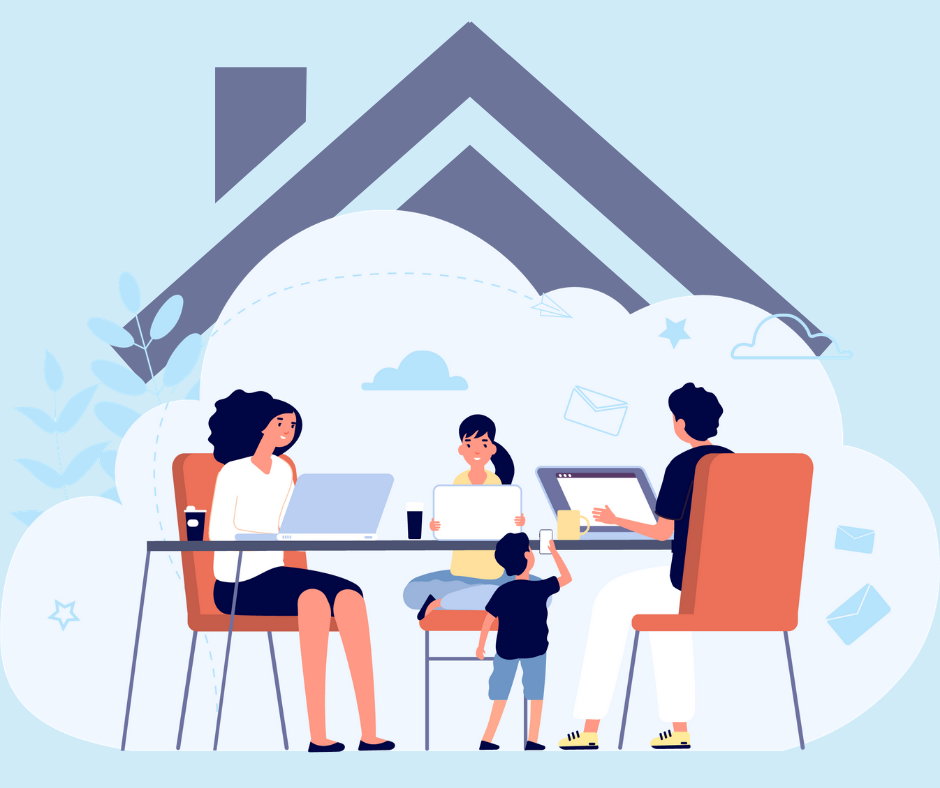 working from home with kids